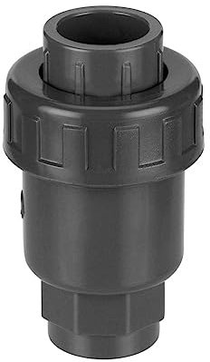 REKUBIK PVC-U Rückschlagventil Überwurfmutter 2X Klebemuffe Größe 40mm x 40mm
