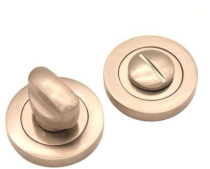 Thumb Turn & Release for Bathroom WC Doors Lock with Emergency Release in Various Finishes (Satin Nickel)
