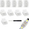 Aroidful 10 Stück 3 Polig 10mm LED Streifen Verbinder, 3 Polig LED-Steckverbinder für 10mm breite WS2811/WS2812B Streifen, Schnelle Verbindung ohne Abisolieren