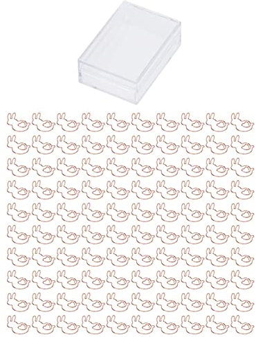 Pssopp 100 STÜCKE Rose Gold Tierform Büroklammern, Niedliche Vögel Kaninchen Form Mini Büroklammern Niedliche Lesezeichen Markierungsklammern für Bürobedarf Schule Geschenke Papiere Berichte(#1)