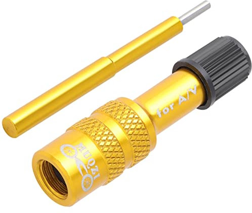 Harilla Fahrradgabel -Ventiladapter, Extender-Umwandlern, rutschfeste Federgabel, aufblasbarer Ventiladapter für Mountainbike-Radsportteile, Gold