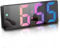 JQGO Digitaler Wecker, LED, Digitalwecker, Spiegel, Tischuhr, USB-Kabel, Slim Wecker, 12/24 Stunden, Snooze, Sprachsteuerung, Temperaturanzeige, Helligkeit einstellbar,