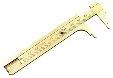 ULTECHNOVO 100m Mini Messschieber Aus Messing Antike Schieblehre Vernier Caliper Tragbar Und Leicht Für Messung Von Edelsteinen Und Schmuckteilen Nicht Magnetisch