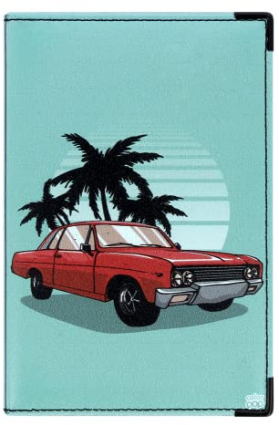 Color Pop Porte-papiers Voiture - Fabrication française - PVC – papiers français - Etui Carte Grise - Permis de Conduire - 15,4 x 10,3 cm (Floride)
