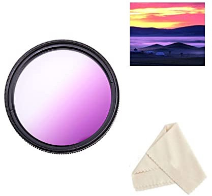 Kameraobjektiv, 67 mm, Violett, Verlaufsfilter für Nikon D7500 D7200 D7100 D5600 D5500 Kamera mit Nikon AF-S DX 18-135 mm f/3.5-5.6G ED-IF Objektiv