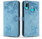 Vaitasy Coque pour Huawei P Smart 2019, Mince Souple Cuir PU Étui avec Magnétique Flip Portefeuille Housse pour Huawei P Smart 2019 - Chat Bleu