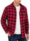 Chemisier Carreaux Coton Homme Chemise Bûcheron Western Veste à Carreaux en Flanelle T Shirt Manches Longues Casual Décontractée Classique Retro Ecossaise Gilet Blouse Rouge M