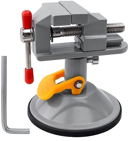 Mesee 360 °Drehbar Schraubstock, Universal Mini Tischklemme, Kleiner Werkbank Schraubstock, Schwenkbar Kleiner Bstock für Reparaturen, Modellierung, Löten und Basteln