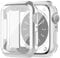 2 Pack Screen Protector Compatible with Apple Watch Case 38mm，Soft TPU Case Full Protection HD Clear Cover for Apple Watch Series 3 2 1 38mm，Silver/Transparent