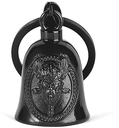 Odin Cloche gardienne pour moto : Viking Gremlin Bell - Porte-clés - Accessoires de moto - Cadeaux viking porte-bonheur pour homme