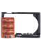 Hersmay ZV-E10 Cage pour appareil photo avec poignée latérale en bois à dégagement rapide Plaque Cage Kit de protection pour appareil photo reflex numérique Sony ZV-E10