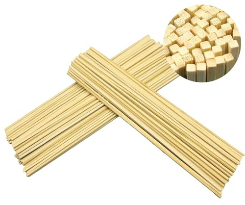 200 Stück Zuckerwatte Stäbe 300mm x 3mm Zuckerwattestäbe Holzstäbchen zum Basteln Stäbchen Bambusstäbe Für Zuckerwattemaschine Natürliches Bambus Holz für Holzarbeiten, Kunstprojekte & DIY