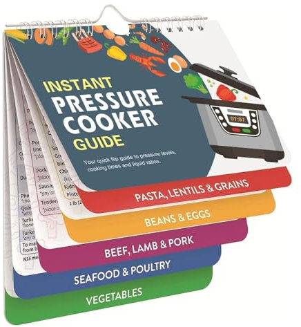 SPEPROECO InstantPot Cookbook Magnetic Cheat Sheet,Pressure Cooker Magnets Cooking Guide Booklet,Kitchen Gadgets Instant Pot Cookbooks Oven Cooking Pot Temp Times Chart