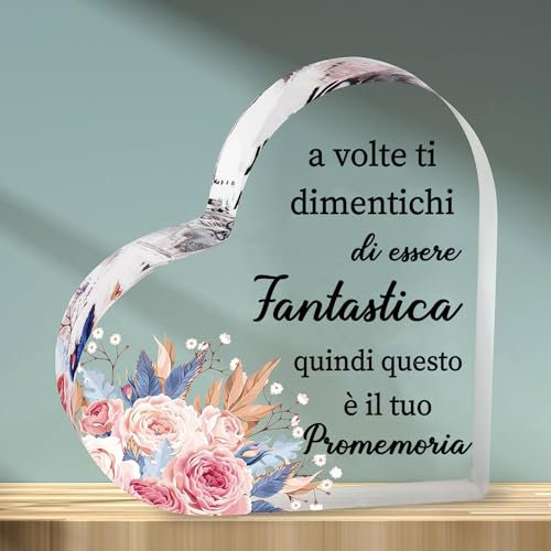 PulangRen Regali Natale Donna, Regalo Donna Compleanno, Regali di Ispirazione in Targa Acrilico, Regalo Amica, Regalo Donna per Migliore Amica, Sorella, Madre, Moglie, Colleghe