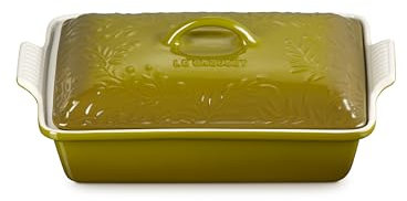 Le Creuset Olive Branch Collection Heritage Cocotte rectangulaire avec couvercle en céramique Vert olive 4 l