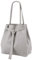SH Leder ® Damen Echt Rindleder Shopper mit schleife und Innentasche in vielen Farben Schultertasche Henkeltasche 29x33cm Sandra G535 (Hellgrau)