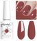 Vishine 8ML Smalto Gel per Unghie Marrone Rosato Scuro - Lunga Durata, Soak Off, Autunno, Arte per Unghie, Manicure a Casa, L008
