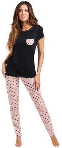 Italian Fashion Pigiami da Donna Manica Corta | Pigiama Donna Estivo e Primaverile | Pigiama Corto Morbido e Confortevole | Due Pezzi con Maglietta e Pantaloncini Corti S-XXL