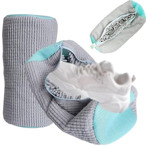 BEOTAY Bolsa Para Lavar Zapatillas En Lavadora,2 Piezas Bolsa Zapatos Lavadora,Bolsas Para La Colada Para Zapatos Con Fibras Esponjosas,Bolsa De Lavandería Secadora Proteger,Reutilizable