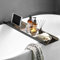 Acryl-Badewanne, durchsichtige Badewannenablage, Tisch zur Aufbewahrung von Seifen, Telefonen, Handtüchern, Kerzen(Schwarz,100cm(39 3/8)
