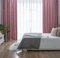 Bishilin Verdunklungsvorhänge mit Ösen 137x274CM, Gardinen Blickdicht 2er Set Vintage mit Geometrie Muster Rosa Vorhänge Verdunkelnd Schlafzimmer Kinderzimmer Jugendzimmer