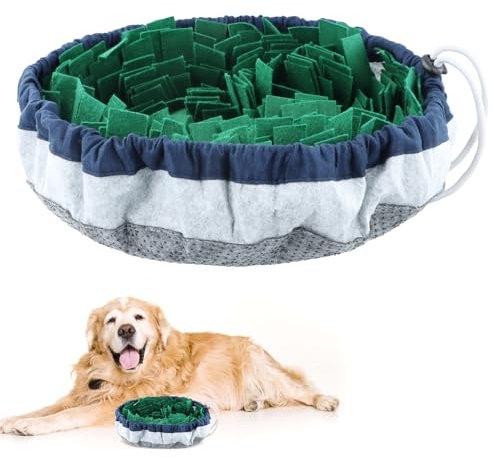 Amexo Schnüffelteppich für Hunde, Intelligenzspielzeug für Hunde, Waschbar und maschinenwaschbar Hund Schnüffelteppich, Einstellbare Größe schnüffelspielzeug Hund für alle Hunderassen geeignet