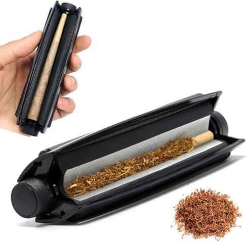 WUSJCOF Drehmaschine Zigarettenroller, Manuelle Zigarettendrehmaschine, 110 Mm Cigarette Rolling Machine, Drehhilfe Joint, Tabakroller, Mit Jointhüll