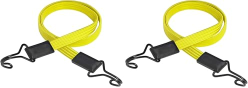 Master Lock 3226EURDAT Flaches Gummi-Spannseil mit Haken [100 cm langes Spannseil] [Doppelter Invershaken] - Ideal zum Transportieren, Verpacken und Sichern von Lasten (Packung mit 2)