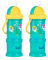 Baby Shark Sipper ‘n’ Snacker, 36m+ 2 Pack Set Water Bottle, Green 300ml Flip Straw with Carry Handle, Snack Storage, BPA Free Reusable Non-Spill Bottles
