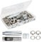 FOGAWA 100 Sets Ösen Werkzeug Kit 20mm Ösen Set Metallösen Kupfer Ösen Scheiben Planenösen Grommet Ösen mit Werkzeugset für Leder, Zelte, Markisen, Schuhe