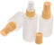FOYTOKI 3pcs Spray Bottles Frosted Glass Travel Bottles for Essential Oil Hair Mist Bamboo Lids Random Style