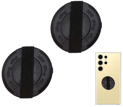 LONZIKP 2 Pcs Premium Smartphone Finger Halterung, Selbstklebender Handy Griff, Smartphonehalter, Selfie Handyhalter, Handy Halter Griff Halterung Einhandbedienung (Schwarz)