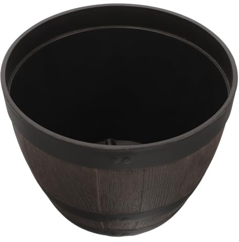 CAXUSD Blumentopf Aus Holzimitat Großer Pflanztopf Für Draußen Und Drinnen Gartenbedarf Aus Kratzfestem Material