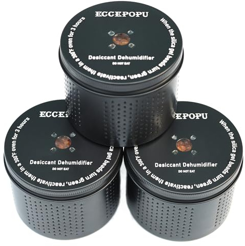 Deshumidificador seguro para armas, absorbentes de humedad para almacenamiento, armarios, coches y armarios, recipiente desecante de 200 g para seguridad de armas (3 unidades)