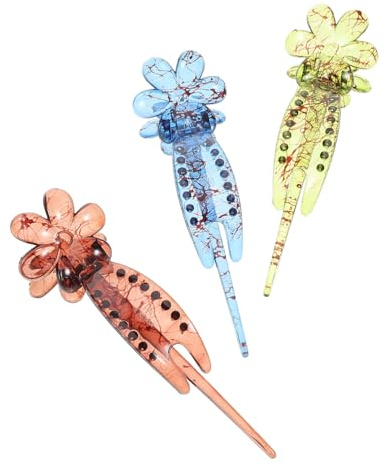 Blumen Haarspange 3 Stück-pack aus PC für Damen und Mädchen