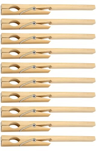 Test Tube Clamps Pack of 10 Wood Test Tube Clip Clamps Holder Set School Laboratory Equipment for 10-20mm Test Tube