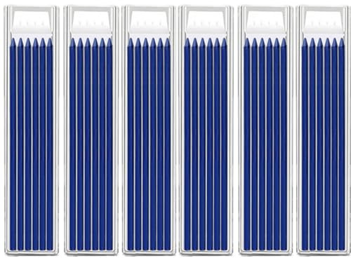 MROOFUL Bleistiftminen, 2,8 mm Tischlerbleistiftminen, solides tiefes Loch, mechanische Konstruktion, Bleistiftminen zum Markieren und Zeichnen, 36 Stück (blaues Set)