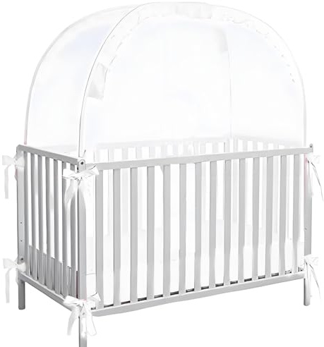 Baby Moskitonetzs Zelt Mückennetz Krippenzelt Für Babybett Gitterbett Kinderbett Krippennetz, Pop Up Mückenschutzdach Faltbar Krippenzelt Tragbares Krippen-moskitonetzs,70x130x140 cm