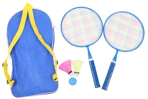 Ensemble de Raquettes de Badminton pour Enfants avec Sac de Transport Kit de Badminton pour Enfants Léger Portable Filet à Haute élasticité Poignée Confortable pour Les Sports de