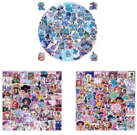 268 Sticker Set: 207 k-pop de-mon hunter, 61 Niedlicher Blauer Tiger Sticker für Sammelalben, Bullet Journal, Laptop, Wasserflasche, DIY Dekor