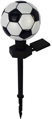 Tressify Solarbetriebene LED-Gartenlampe, Fußball-Gartenlampe, 41,9 cm, wasserdicht, Innenhof-Dekoration, automatisches Ein- und Ausschalten