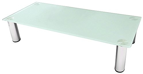 Mucola TV-Tisch Fernsehtisch aus Glas mit Rollen 80x40x42cm – Rollbarer Beistelltisch Glastisch Schwarz | Moderner Wohnzimmertisch mit Ablagefach, Couchtisch für Fernseher, HiFi-Geräte und Bücher