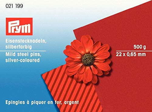 Prym 021199 Stecknadeln, 0,65 x 22mm, silberfarbig