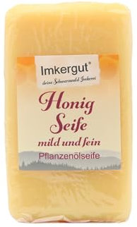 Honigseife | Stückseife | Pflanzenölseife mit Honig vom Bio-Imker | 100g | Imkergut