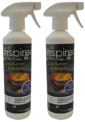 Pack of 2 Inspired Stove Glass Cleaner Log Burner Glass and Hearth Cleaner 500ml