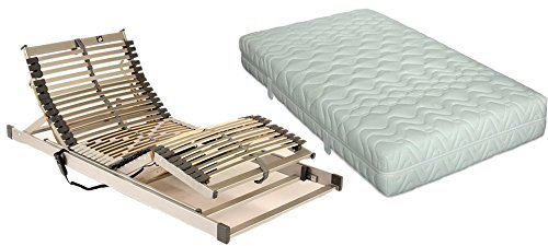 ki-Pure Luxus-Set EL-Plus in 100 x 200 cm Komfort-Flex-Pur Plus XL im Härtegrad mittelfest – Plus elektrisch Verstellbarer Motorattenrost S-leepline Techno-Flex-EL mit SMPS | sofort lieferbar