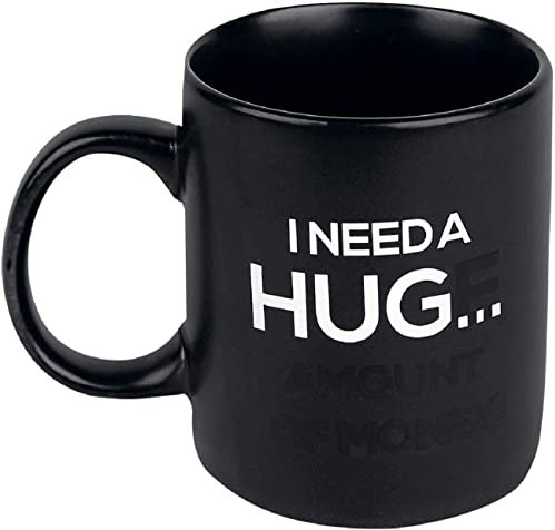 Thumbs Up Tasse I need a Hug Mug mit Thermo-Effekt-Farbwechsel 300 ml, Schwarz