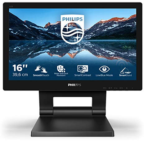 Philips 162B9T - 16 HD inch Touch Monitor, 60Hz, 4ms, TN, Speakers, Height Adjust (1366 x 768, 220 cd/m² HDMI/DVI/VGA/DP/USB 3.1)