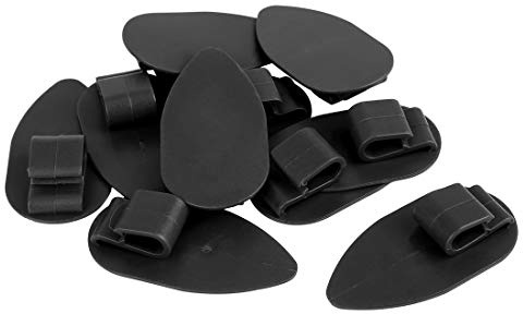 X AUTOHAUX Lot de 10 Clips de Fixation universels pour Tapis de Sol de Voiture avec Boucle antidérapante Noir 28 x 56 mm