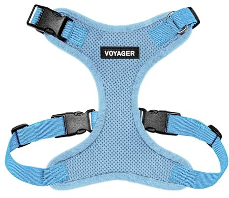 Best Pet Supplies Voyager Step-In Lock Haustiergeschirr – Allwetter-Netz, verstellbares Step-in-Geschirr für Katzen und Hunde – Babyblau, XS